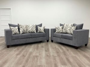 110 - Charcoal Sofa & Loveseat Set