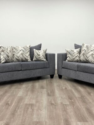 110 - Charcoal Sofa & Loveseat Set