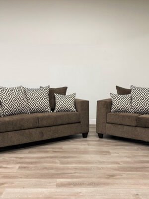 110 - Mocha Sofa & Loveseat