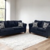 210 BLACK - 2PC Sofa and Loveseat Set