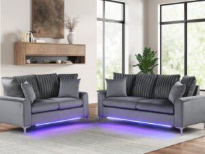 Celina Charcoal - 2PC Sofa & Loveseat Set