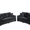HH1123 Black - Sofa & Loveseat Set