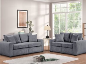HH1124 Gray - Sofa & Loveseat Set