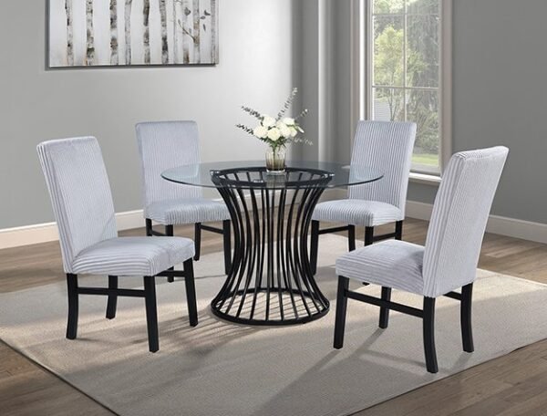2202LG.jpg 2202-5P/LG TRACY DINING GROUP LIGHT GREY