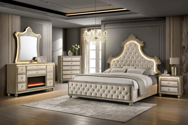 Majesty2 Beige 4PC or 5PC Set - Queen, King