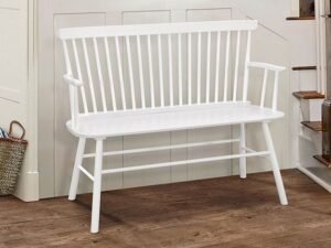 4185-BENCH-WH JERIMIAH SPINDLEBACK BENCH WHITE