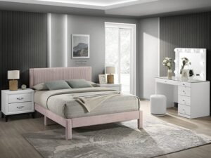 5097PK LUCIA BED FRAME PINK