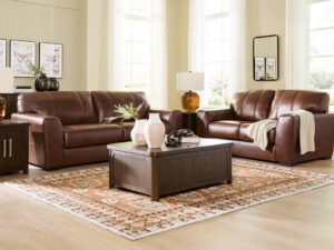 Ashley 729-07 Sofa & Loveseat Set (TOP-GRAIN)