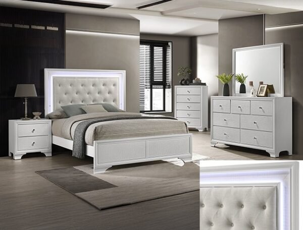 SETB4312 LYSSA BEDROOM OAT/FROST