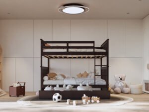 BB30 Full/Full Bunk Bed w/Twin Trundle Espresso