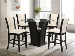 Orlando - White Pub Table + 4 Chair Set