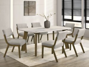 Parker10 - (GENUINE MARBLE) Table & 6-Chairs