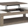 T854-9 Lift Top Cocktail Table (MARBLE TOP)