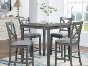 Tahoe - Grey - Pub Table + 4 Chairs