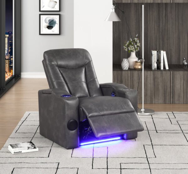 topgun2darkgrey-1_orig TOPGUN2 Dark Gray - Power Recliner (Bluetooth Speaker + Led Light)