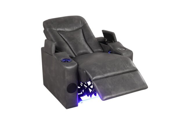topgun2darkgrey-2_orig TOPGUN2 Dark Gray - Power Recliner (Bluetooth Speaker + Led Light)