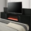 Villa Black Platform Bed - Queen, King